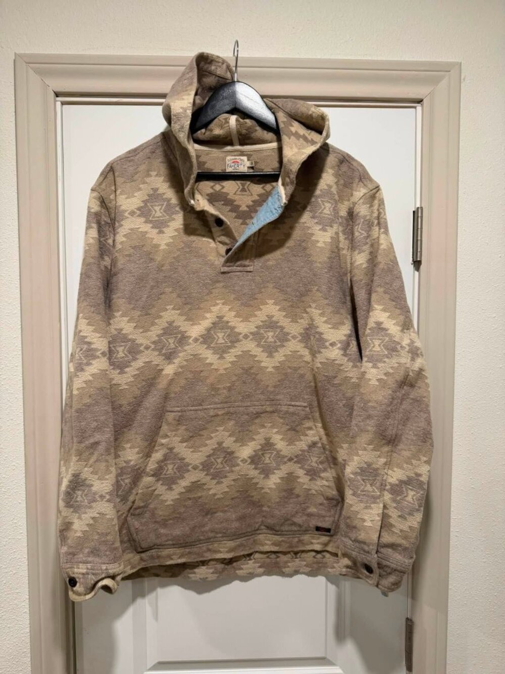 Faherty Aztec Hoodie Large